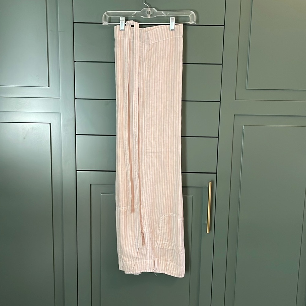 Gap wide leg linen blend pants
